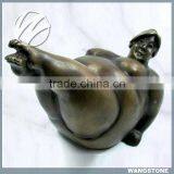 Gallery Art Bronze Sculpture Yoga Fat Lady thumbnail-1