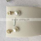 8-8.5mm Natural Japanese Pearl Real 14K Gold White Akoya Pearl Earrings thumbnail-1