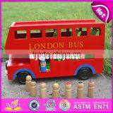 2017 New Products Children Funny Wooden Toy Double Decker Bus W04A161 thumbnail-5