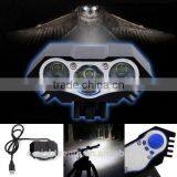 2016 High Quality Cheap Factory Price 2000 Lumen Cree T6 LED Front Torch USB Bike Light thumbnail-1
