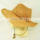 Brown Color Sombrero Woven Breathable Straw Hat Wholesale thumbnail-1