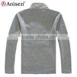 Apparel Manufacturer Pocket Outdoor Wear Plain Grey Xxxxl Men's Polar Fleece Coat thumbnail-2