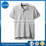 Polo T Shirt White for Man OEM Service With Your Customized Logo thumbnail-3
