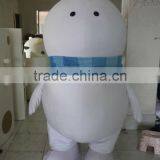 Small Eyes Big Mould White Rabbit Mascot Costume thumbnail-1