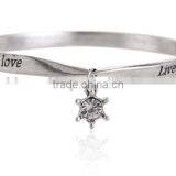 Diy Small Charm Bangle Custom Name Logo Bangle Women Twist Daily Wear Bangles thumbnail-4