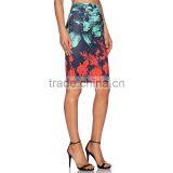 MGOO High Fashion Branded Knee Length Skirts For Women Office Suit Skirts Floral Color Changing Skirts 15145A244 thumbnail-2