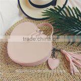 2017 Hand Bag Cosmetic Bag Pink Blue Love Design Shoulder Long Strip Bag for Girls thumbnail-5