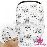 New Design Baby Product Printed Car Cover With Same Fabric Hat Mother Public Location Feeding Hood thumbnail-1