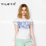 Traditonal Pattern Printed Casual Fashion Women Custom Silk Screen t Shirts, t Shirts High Quality thumbnail-3