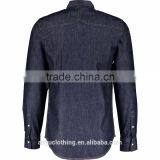 Latest Premium Stylish Pockets Navy Dark Wash Denim Shirts for Men thumbnail-2