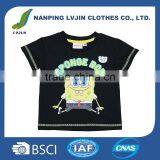 2016 Manufacturer New Fashion Cotton Kids Clothes Black T-shirts Wholesale Boys Summer With Printed Cartoon thumbnail-1