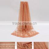 New Fashion Classic Plain Dyed TR Viscose Thin Leaf Silk Lace Trim Ribbon Hijab Scarf for Custom thumbnail-2