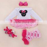 2017 Hot Sell Baby Birthday Party Romper Suit , Cute Cartoon Printing Suit,romper+knee-pad+headband+one Pair of Shoes thumbnail-5