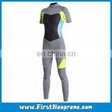 Superior Quality 2/3MM Neoprene CR Rubber Short Sleeve Full Spring Wetsuits For Women