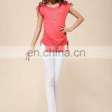 Trade Assurance Yihao Fashion Leisure T-shirts Wholesale 2015 Women Long T-shirts thumbnail-5