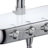 NEW Promotion Rain Shower Sets With Bracket Chrome Colour 3 Functions Foshan Factory thumbnail-2