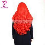 100% High Quality Heat Resistant Fiber Carnival Cosplay Wig Fashion Beautiful Christmas Party Wig Red Wig thumbnail-1