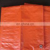 190gsm orange polyethylene tarpaulin with aluminum eyelets