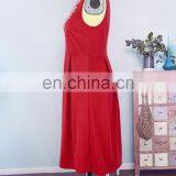 2019 Summer Women Girls Mommy and me Red Solid With Embroidery Flower Sleeveless Knee Length Work (this Link for Girls,1-8years) thumbnail-6