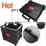 foldable eco-friendly customized logo detachable space-saving plastic trolley tool box