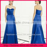 2013 New Strapless Empire A-line Royal Blue Satin Bridesmaid Dress