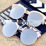 2016 Round Frame Oversize Cat Eye Reflective UV400 Sunglasses thumbnail-2