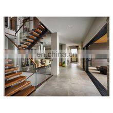 Indoor/outdoor Steel Structure Solid Wood Steps Stairs for Home thumbnail-3