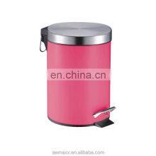 Classic Red Painting Steel Kitchen Pedal Trash Can thumbnail-1