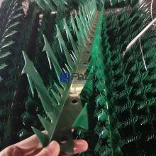 Green Large Wall Spikes Powder Coated Razor Wall Spikes for Perimeter Security thumbnail-2