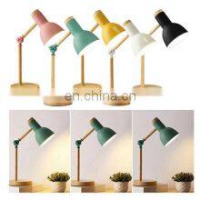 Nordic Macaron Color Wooden Table Lamp Study Bedroom Children Indoor Reading Wooden LED Desk Lights thumbnail-5