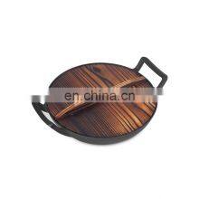 Kitchen Cooking Utensils Cast Iron 36cm Round Pot Wok thumbnail-4