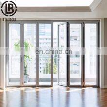 Exterior Double Glass Bifold Accordion Door AluminiUm Folding Door
