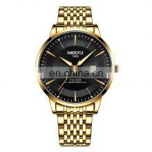 NIBOSI 2525 Simple Design Fashion Business Stainless Steel Waterproof Chronograph Quartz Watch for Men thumbnail-4