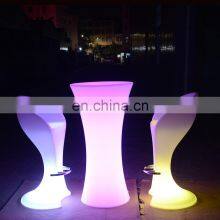 Plastic Tables and Chairs /RGBW Color Changing Led Outdoor Patio Garden Nightclub Furniture Plastic Party Tables and Chairs thumbnail-3