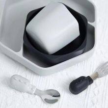 Custom Color Cartoon BPA Free Eco Silicone Baby Dinner Plate Tumble Proof Bowl thumbnail-4