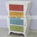 Antique Wooden Cabinet Storage Cabinet With 4 Drawers for Room Storage thumbnail-1