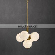 Restaurant Light Luxury Alabaster Ball Modern Led Chandelier for Home thumbnail-4
