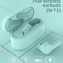 ZW-T10 TWS V5.0 Earphone Touch Control Private Mould Headphones True Wireless Earbuds For Phone thumbnail-2