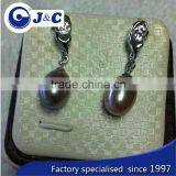 Fashion Real Nature White Pearl Earring,pearl Eardrop,black Ear Nail,black Ear Nail thumbnail-4