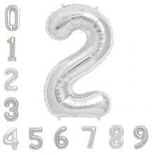 Bulk Order 0-9 Digit Balloons - 40 Inch Metallic Mylar Balloons, Event Planner Balloons for Birthdays