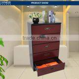 Custom-defined Livingroom Nightstand Elegant Cinese Red Steel Drawer Cabinet Half Height Storage Cabinet thumbnail-2