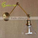 Modern Glass Shade Swing Arm Wall Light and Wall Lamp for Bedroom thumbnail-3