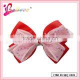 Global Hot Selling Valentine's Day Hair Accessories Factory Wholesale Vintage Hair Bow Clips for Girls (QRJ-0005) thumbnail-3