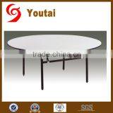 round plywood white 6ft folding table