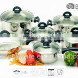 8Pcs 18/8 Stainless Steel Cookware Set for Induction