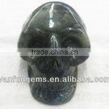 Natural Labradorite Skull Carving Skull thumbnail-1