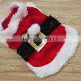Red Christmas Fleece Dog Hoodie Clothes Superwarm thumbnail-6