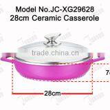 28cm Aluminum Ceramic Casserole/Colorful Casseroles With Glass Lid/Die Cast Aluminum Casserole thumbnail-2