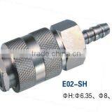 Europe Universal Type Air Quick Coupling, Coupler With Hose Barb 1/4'' Body