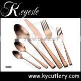 Copper Cutlery,stainless Gold Plated Flatware Quality Cutlery Set thumbnail-1